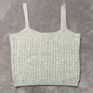 Express Heather Gray Cable Knit Camisole
